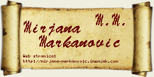 Mirjana Markanović vizit kartica